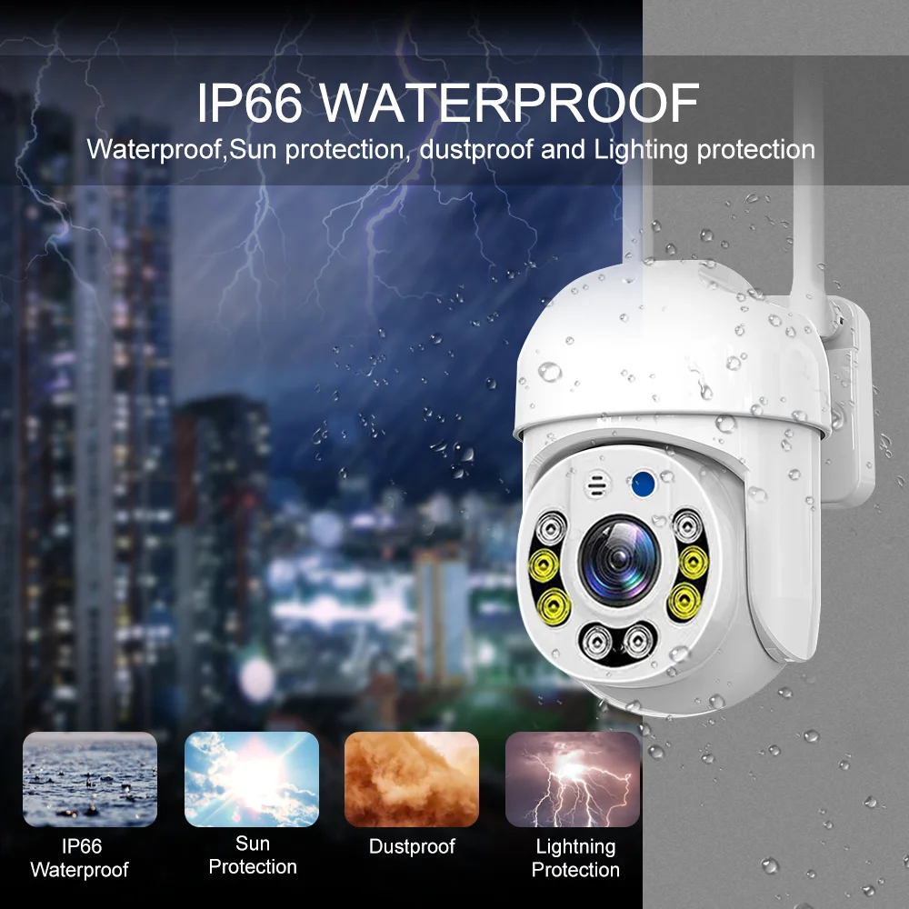 Tuya 4MP PTZ WIFI Telecamera di rete Protezione di sicurezza Esterna IP66 Impermeabile 5G Telecamera dual-band Video sorveglianza domestica
