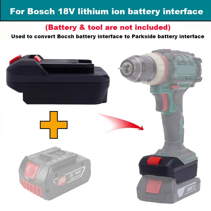 NIEUWE Batterij Adapter Converter voor Bosch 18V Lithium Batterij naar forLidl Parkside X20V Li-Ion Power Tool Accessoires (GEEN Batterij)