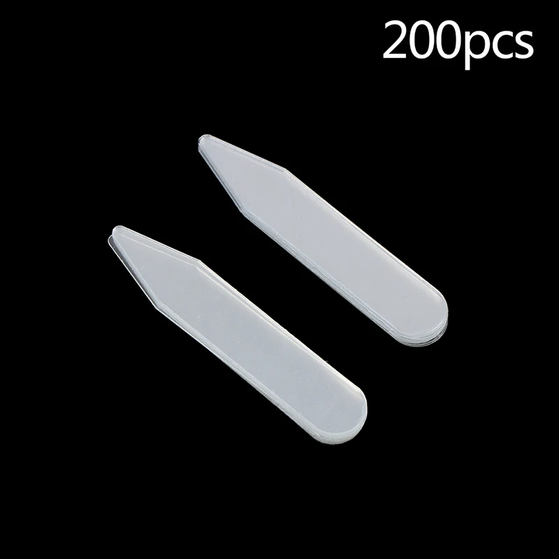 Plastic Collar Stifeners Permanecer Ossos Set para Vestido, Camisa Collar Estadias, 200pcs