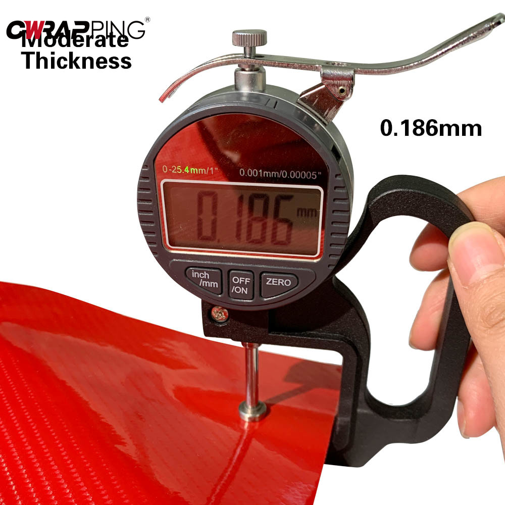 7D カーボンファイバー車のチューニングフィルムビニールラップ黒赤自動ステッカー防水粘着オートバイステッカーカーアクセサリー