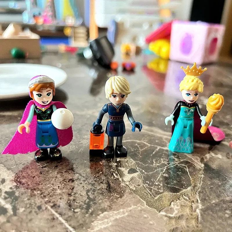 5 ชิ้น/เซ็ต Disney FROZEN Series เจ้าหญิง Elsa Mini Figma 66006-66010 Building Blocks ของเล่นเด็ก
