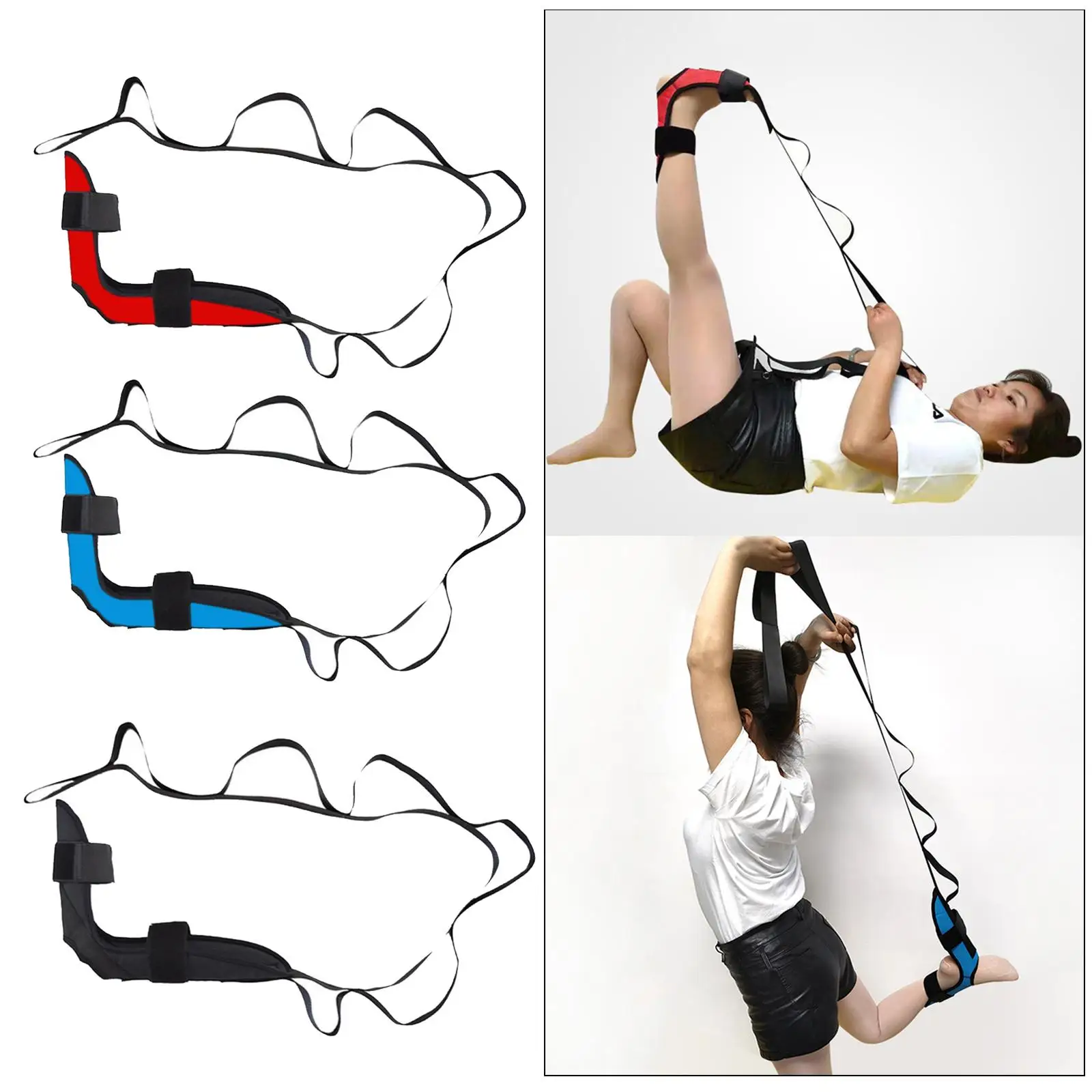 Cinturón de estiramiento de Yoga de 155cm, estirador de pie, Tendonitis de pantorrilla, banda de correa de tobillo, estirador flexible de pierna de pantorrilla de Yoga