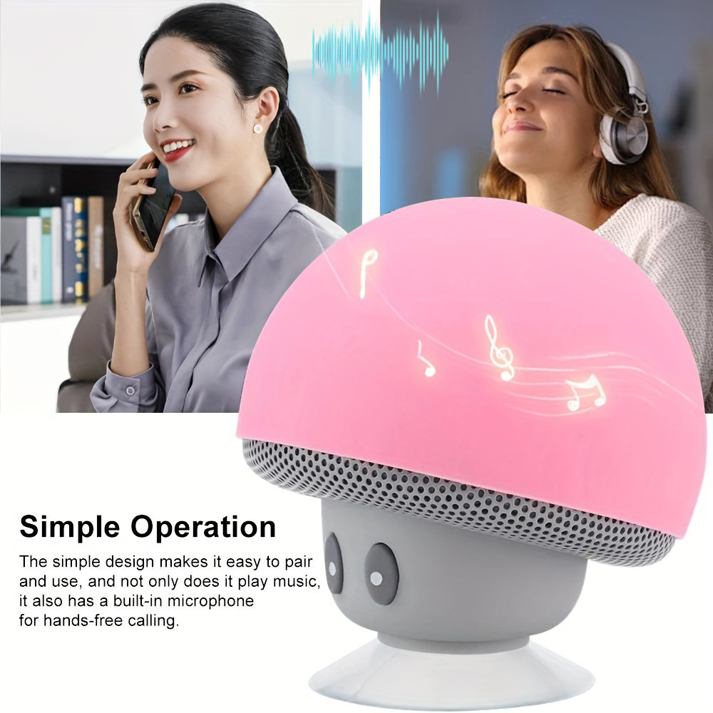Mini Mushroom Bluetooth-luidspreker - Creatieve mini-zuignap Draagbare slimme luidspreker voor telefoons - Grensoverschrijdend cartooncadeau
