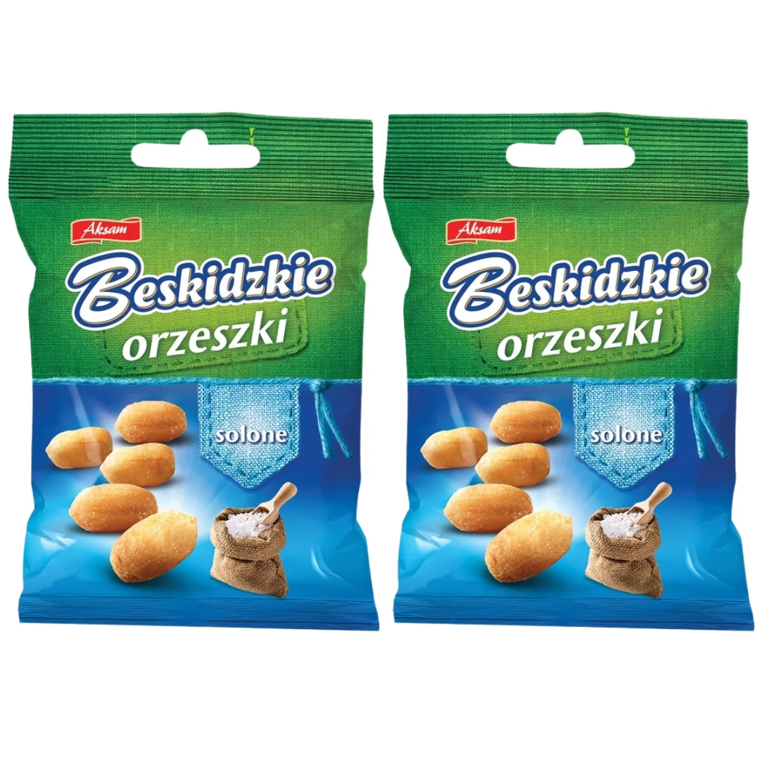 Beskidzkie Orzeszki z solą 70 g x 2 sztuk