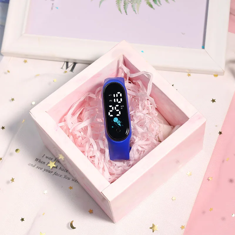 Relógio de pulseira de astronauta LED Touch relógio eletrônico para meninos e meninas