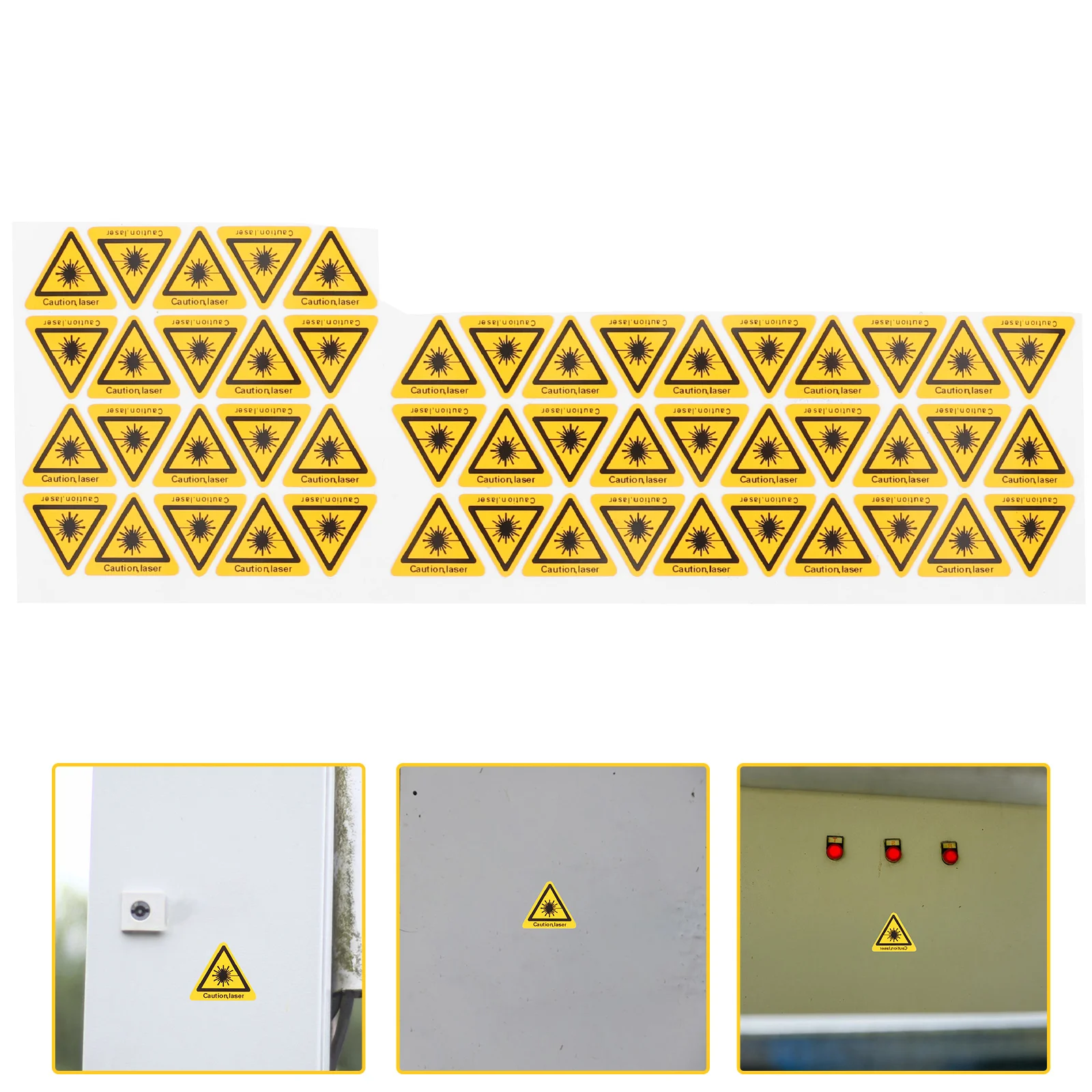 50 Pcs Warning Signs Safety Sign Caution Sticker Security Warning Roadway Safety Traffic Signal Danger Decal Vinyl