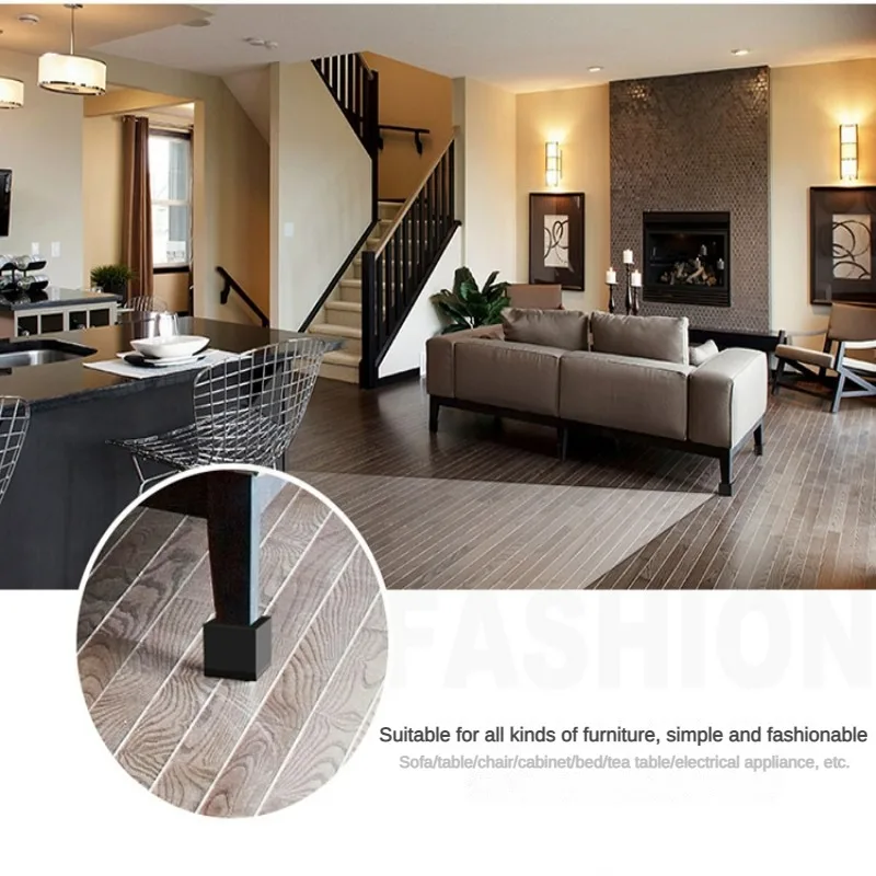 Almohadilla de pie para muebles pesados, Protector de suelo elevador de acero al carbono antideslizante, resistente al desgaste, para sofá cama, mesa y silla, 4 Uds.