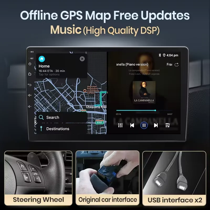 Junsun bezprzewodowy CarPlay Android Radio samochodowe dla BMW 1-seria 1 seria E87 E81 E82 E88 2004-2011 GPS systemy multimedialne 2 din