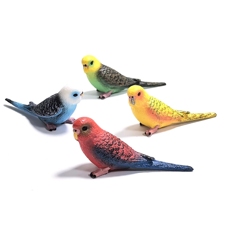 Mini Nette Simulierte Papagei kinder Ornament Tier Spielzeug Modell PVC Kunststoff Handwerk Ornament Zoo Künstliche Vogel Statue Hause
