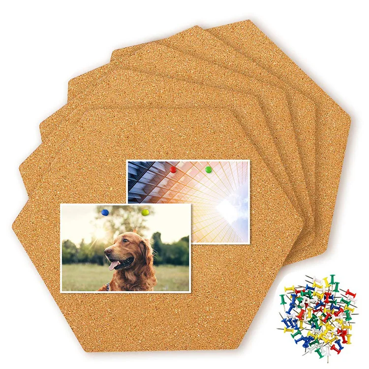 1/2/4/6PCS Removable Cork Board for Walls Small Cork Board Wall Cork Table Message Board RMB01
