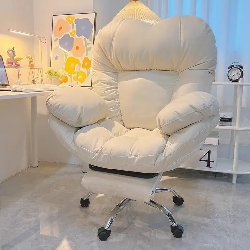 Lazy Silla เกมโซฟาเก้าอี้สํานักงานเก้าอี้ Home Study ห้องนอนเก้าอี้ยกหมุนปรับกว้างเบาะเท้า
