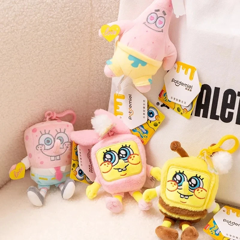 Kawaii anime bob esponja calças quadradas patrick estrela lula molusco eugene h. kabbars gary brinquedo de pelúcia lance travesseiro plushies presente aniversário menino