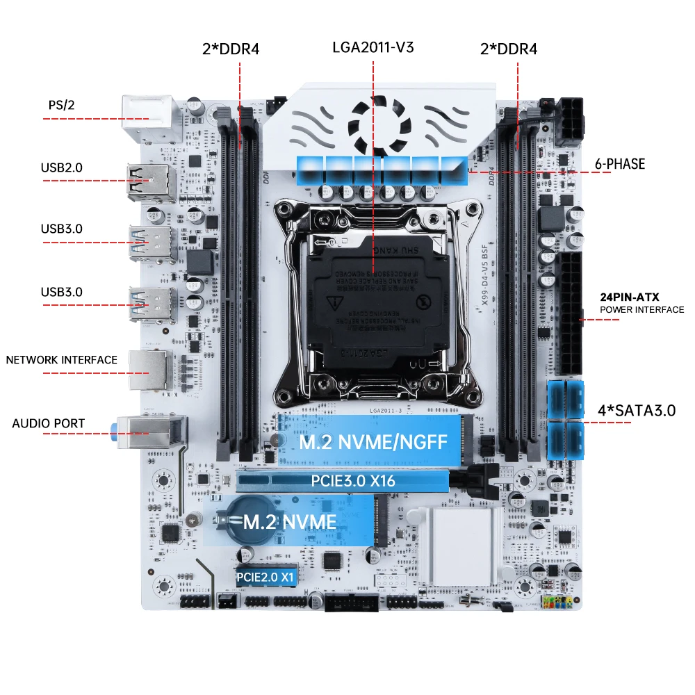 Molde x99 kit placa-mãe chip c612 com cpu e5 2650 v3 e ddr4 16g * 1 2133mhz memória ram nvme pcie3.0 para computador desktop