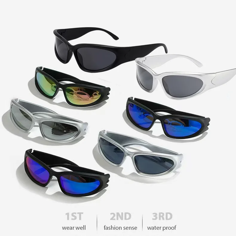 Gafas Y2k clásicas Punk envolventes, gafas de sol Vintage para mujeres y hombres, gafas de sol de lujo, gafas deportivas de moda, gafas UV400