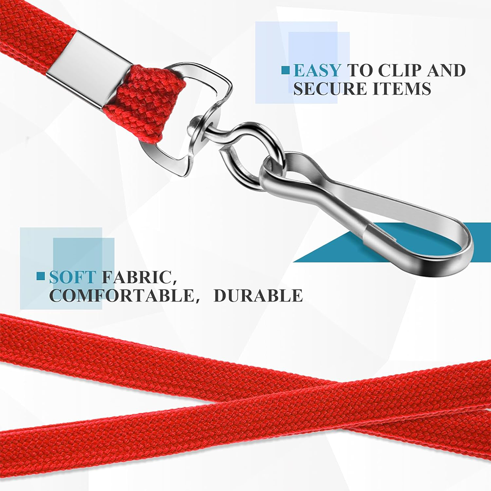 50pcs Lanyard For Badge Holder With Security Clip