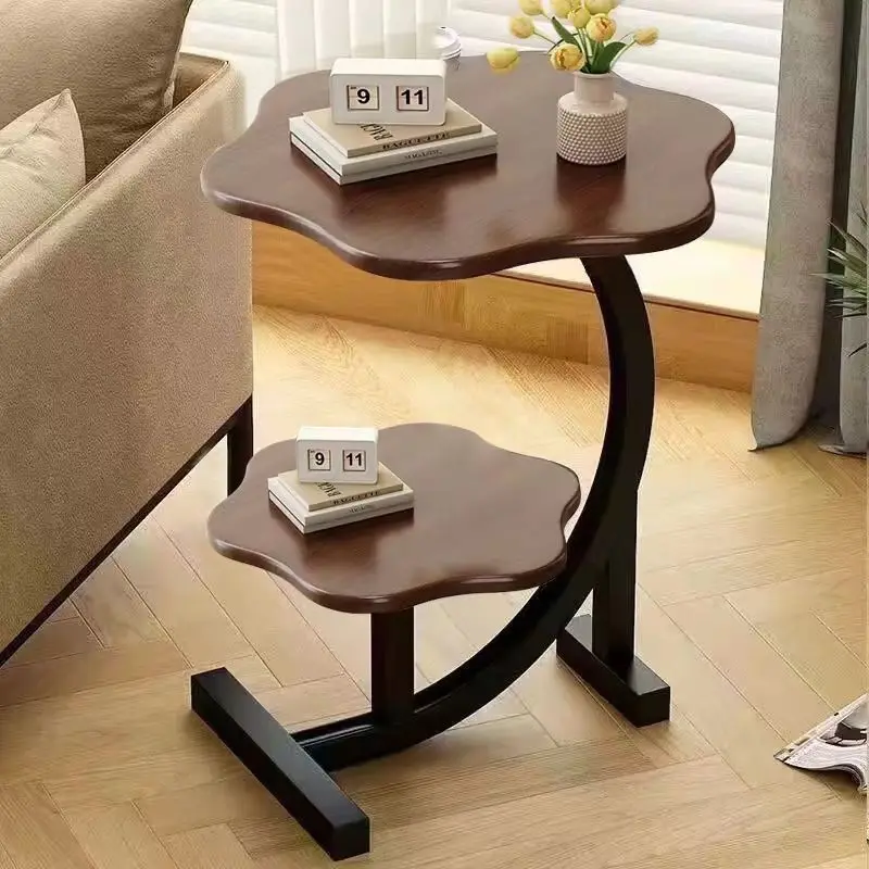 Nordic Style Light Luxury Edge Modern Table Living Room Sofa Side Table Simple Coffee Table Net Red Storage Rack Work Platforms
