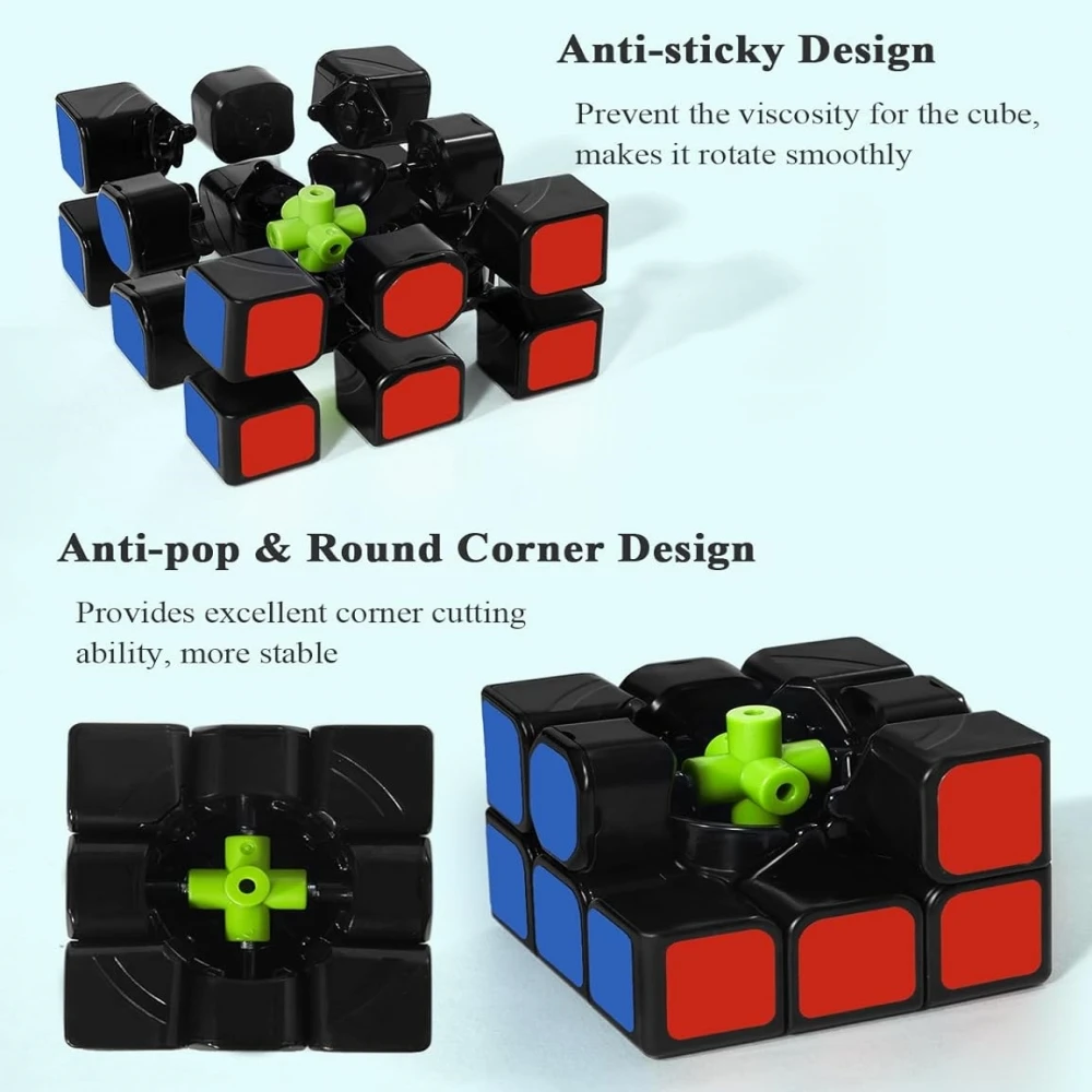 MoYu 3X3 Speed ​​Cube Meilong MF3 3X3X3 Speed ​​Cube Super trwała naklejka w żywych kolorach