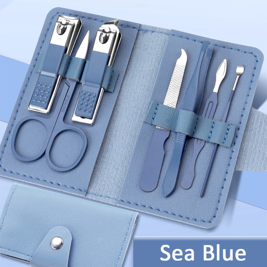 ชุดกรรไกรตัดเล็บ 7 ชิ้นชุดกรรไกรตัดเล็บในครัวเรือนแต่งเล็บและเครื่องมือเสริมความงามชุดกรรไกรตัดเล็บแบบพกพา