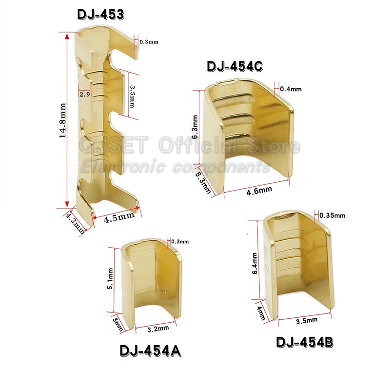 100 Pz DJ454 Filo 0.5-6.0mm2 Terminali a crimpare in filo di rame a forma di U Connettori pressati a freddo Capicorda per terminali di giunzione filo DJ