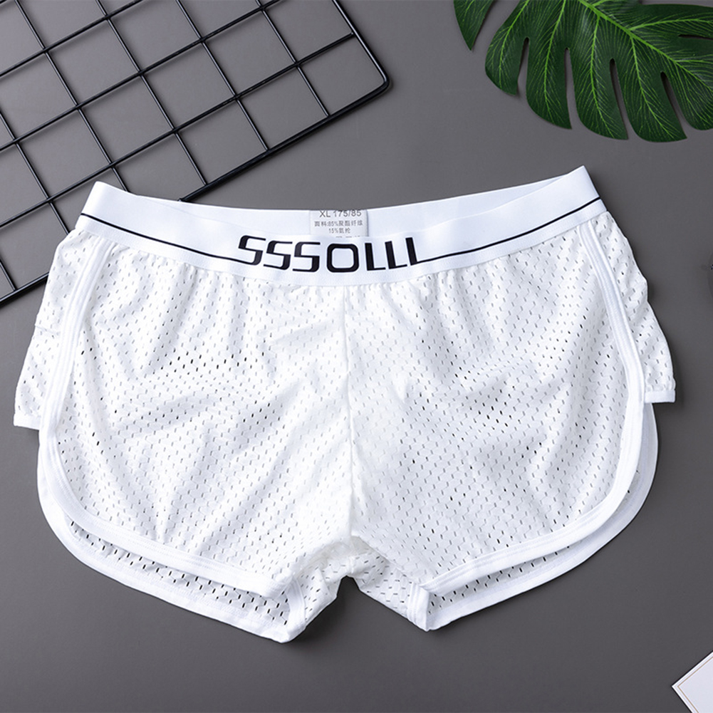 Breathable Men Briefs Ice Silk Seamless Underpants Sexy Shorts Trunks Elastic Shorts Convex Pouch Panties