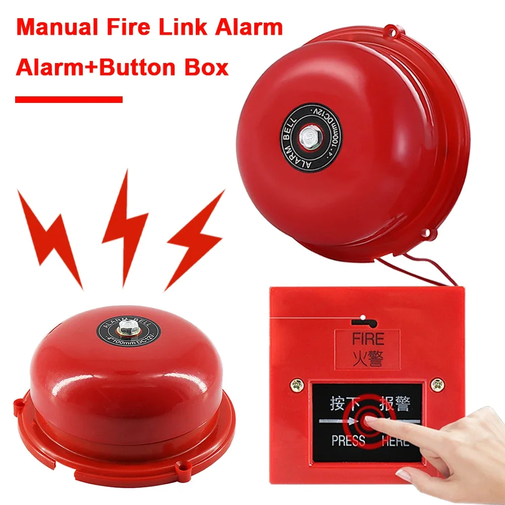Punto di chiamata manuale da 4 pollici Allarme antincendio Stazione di trazione ripristinabile Controllo antincendio in metallo AC 220V Campanello di allarme con greve interna 100db