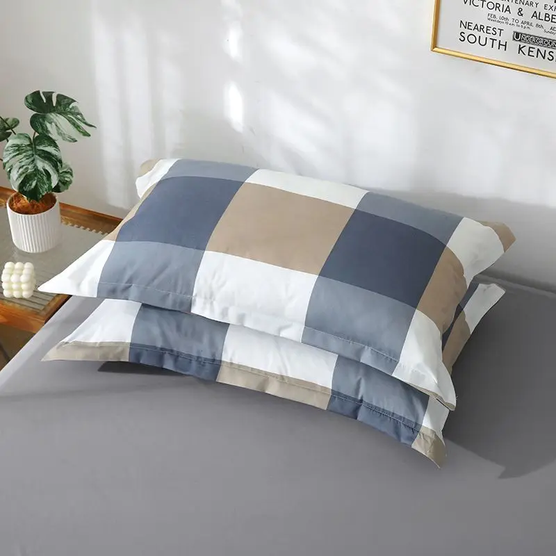 Funda de almohada para adultos, par de fundas de almohada redondas simples y gruesas para dormitorio de estudiantes, tienda espolvoreada, apartamento, todo el año, 2 2 fundas de almohada