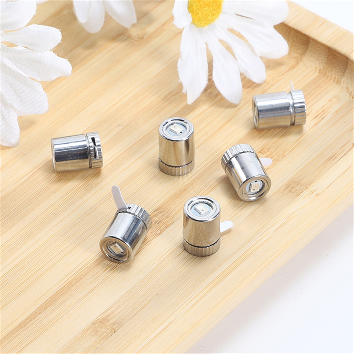 Luzes LED em miniatura para Dollhouse, artesanato, mini luzes spot, a pilhas, branco quente, 36pcs