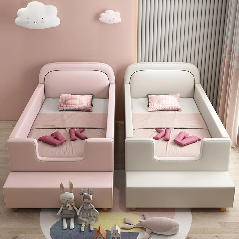 Princesa meninas crianças camas rosa moderno comferter cama de bebê loft branco camas de dormitório móveis para casa