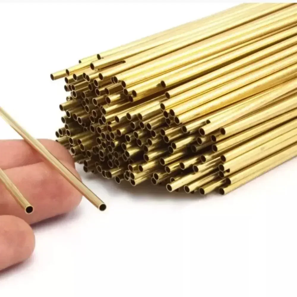 2–15 Stück Messingrohr, 0,2 mm Wandstärke, 1–11 mm Außendurchmesser, Messingrohr, gerader Schlauch, Kupferrohr, dünnwandig, kleiner Durchmesser
