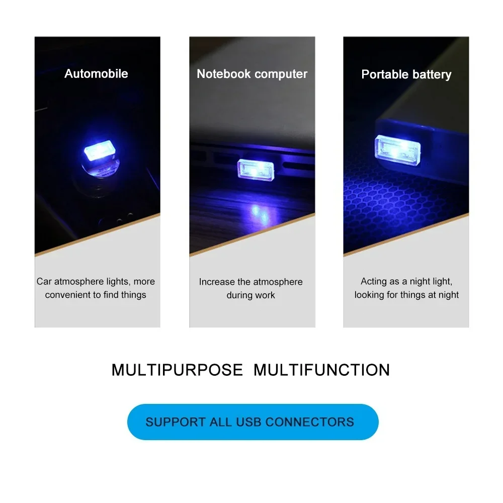 Mini USB LED-autolamp - Auto-interieur USB-sfeerlicht, Plug and Play-decorlamp, noodverlichting, Stonego USB-lamp