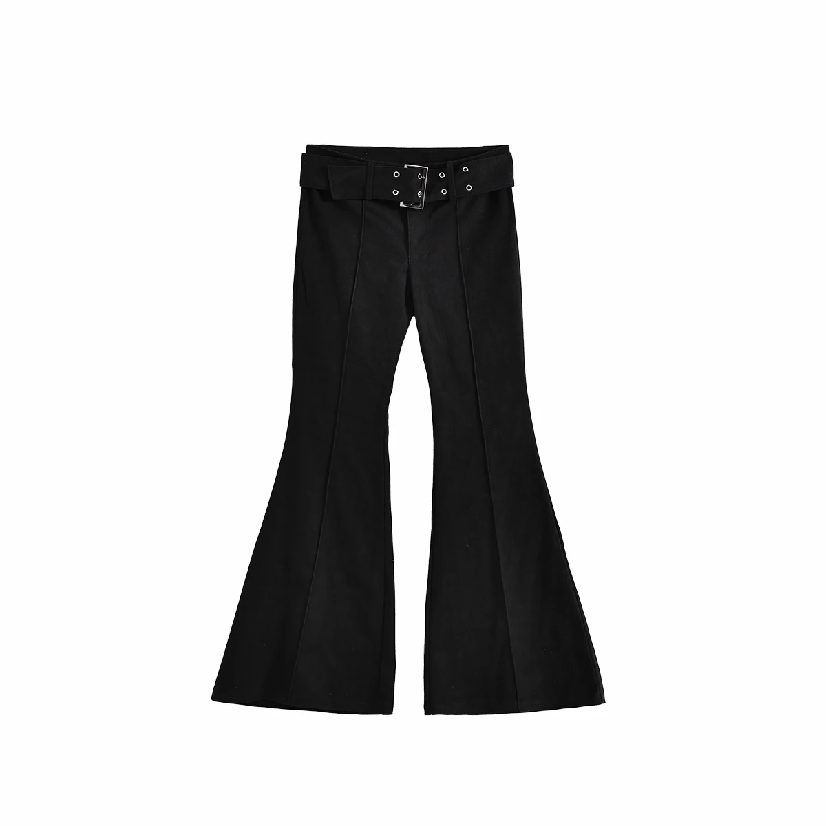 2025 Y2k Retro Emo 2000s Women's Black Flare Pants Streetwear Fashion Trousers Harajuku Wide Yoga Pants 90s Aesthetic Clothes
