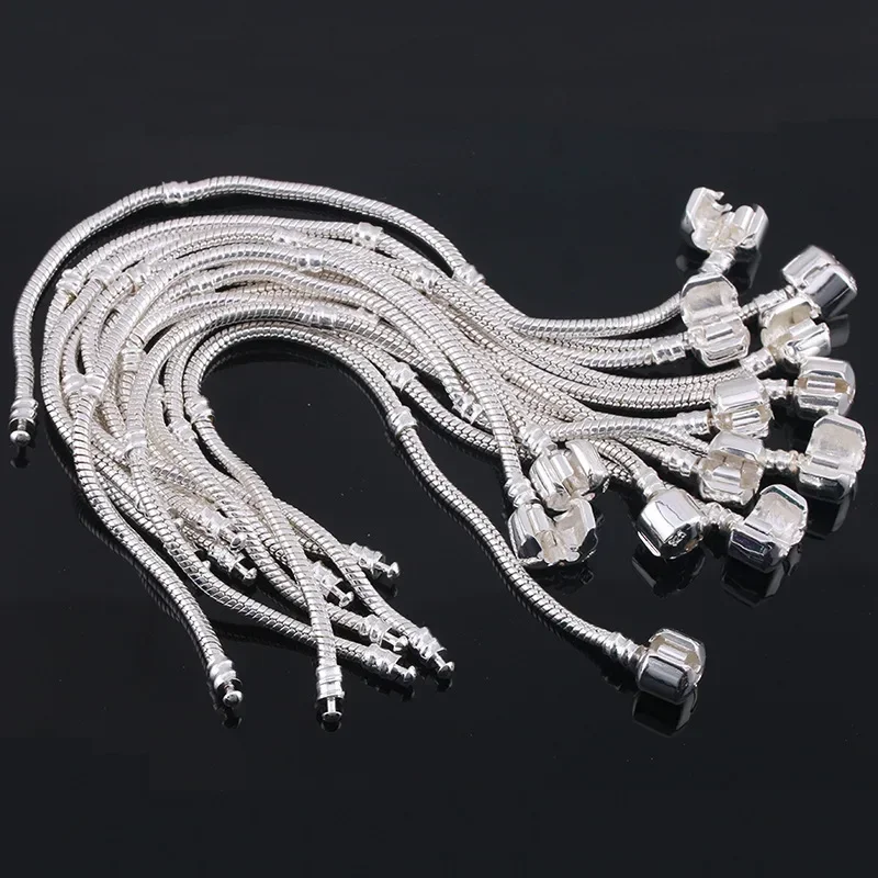 Saiye 925 prata esterlina cobra corrente diy charme pulseira para mulheres presente jóias com pulseiras para mulher брасwanе elem eusб dana