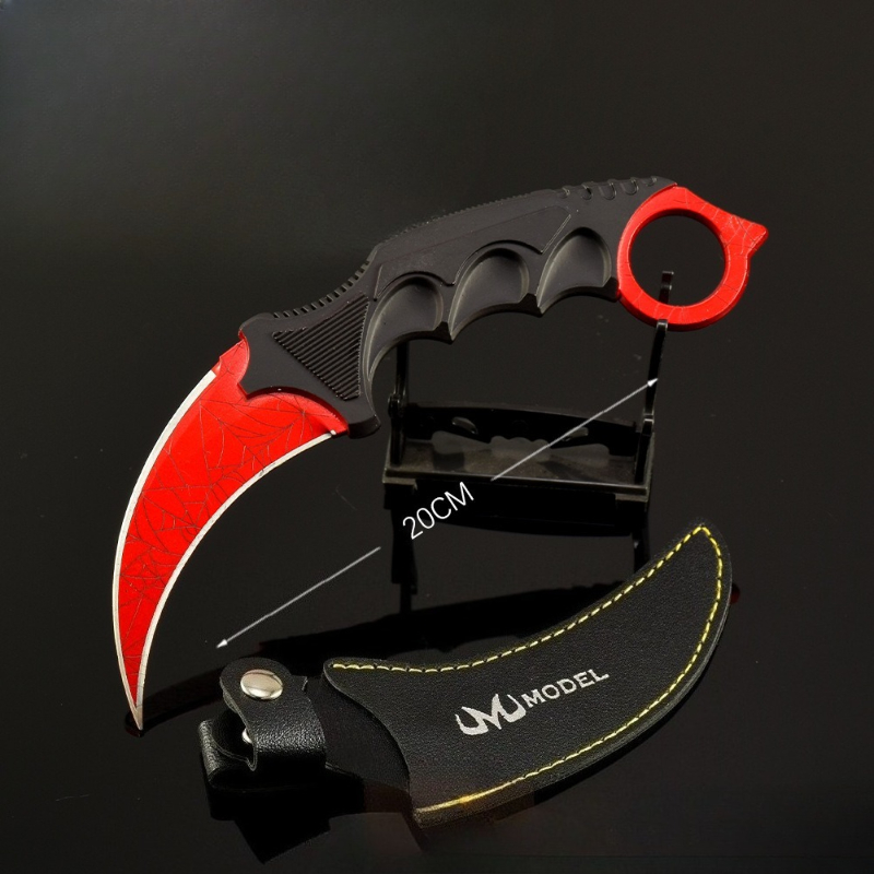 20cm/7.87in GO Game Peripherals Weapon Models Claw Blade Crimson Web Metal Weapon Models Desktop Ornaments Crafts Boy Toys Gifts