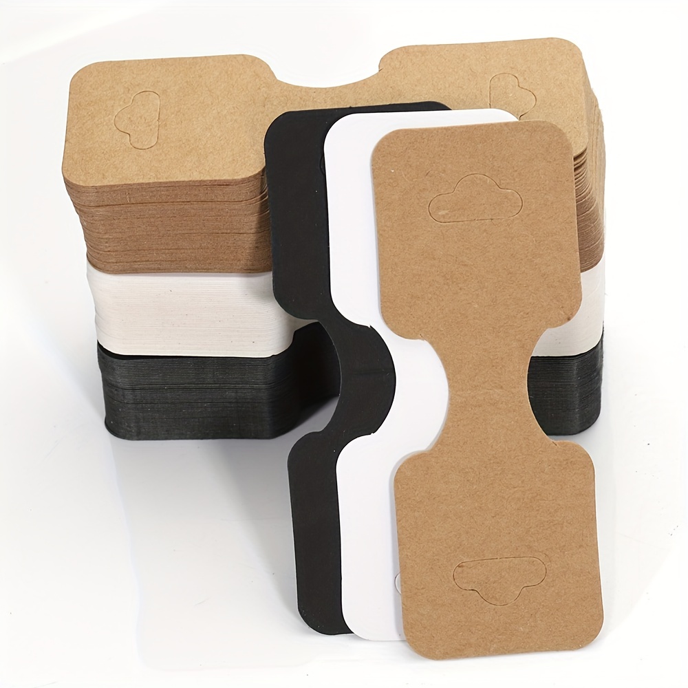 50 stücke Faltbare Blank Kraft Paket Display Karte Halskette Armband Haarband Preis Hängen Tag Für DIY Schmuck Machen Liefert