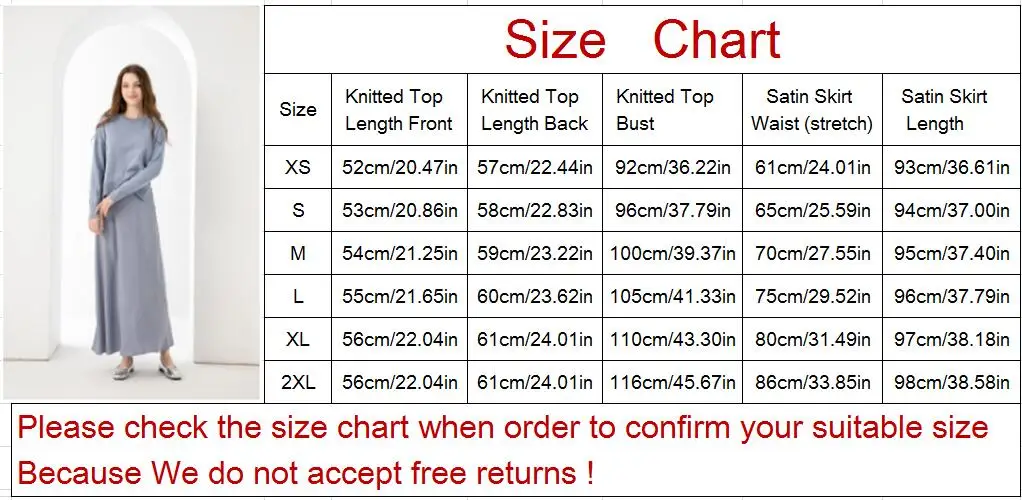 女性用の裏地付きサテントップとマットスカート,エレガントな服,ルーズフィット,ニット,春,夏,春,2021, 1日