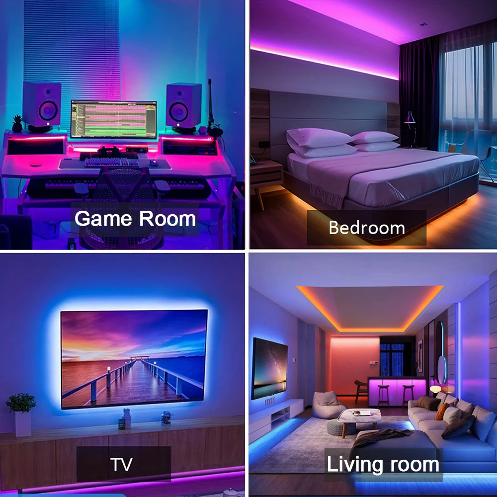 RGB Led ストリップライト 5 メートル 10 メートル 20 メートル 30 メートル Led ルームライト APP 制御付き柔軟なリボン Luces Led テープ部屋の寝室の装飾