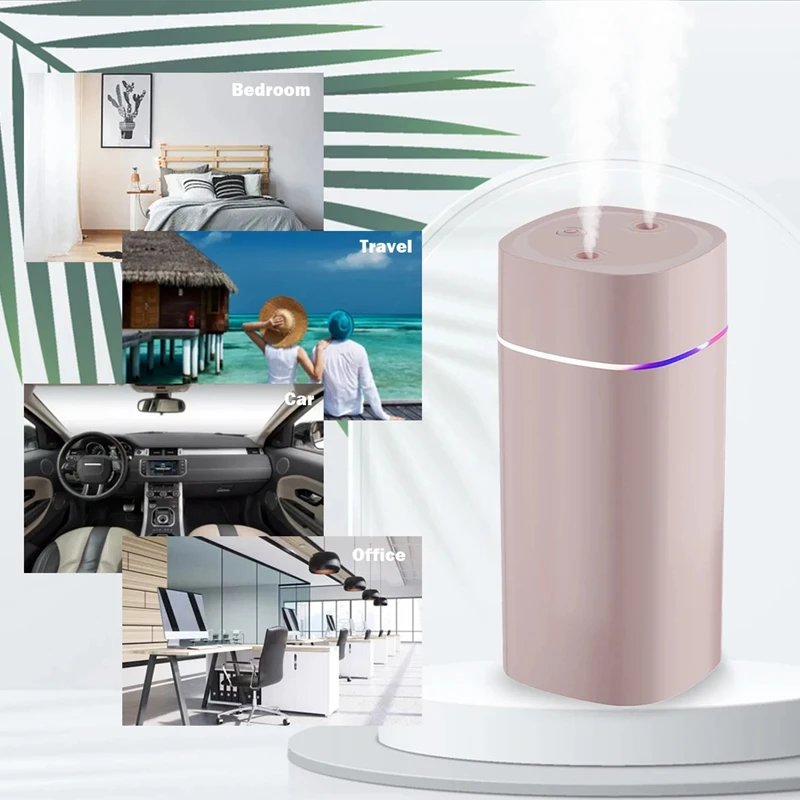 Xiaomi Dual Spray Humidifier Dual-Speed เจ็ดสี NANO Fine Mist ปลั๊ก USB 600ML ความชื้นสําหรับรถยนต์ Home Office Desktop