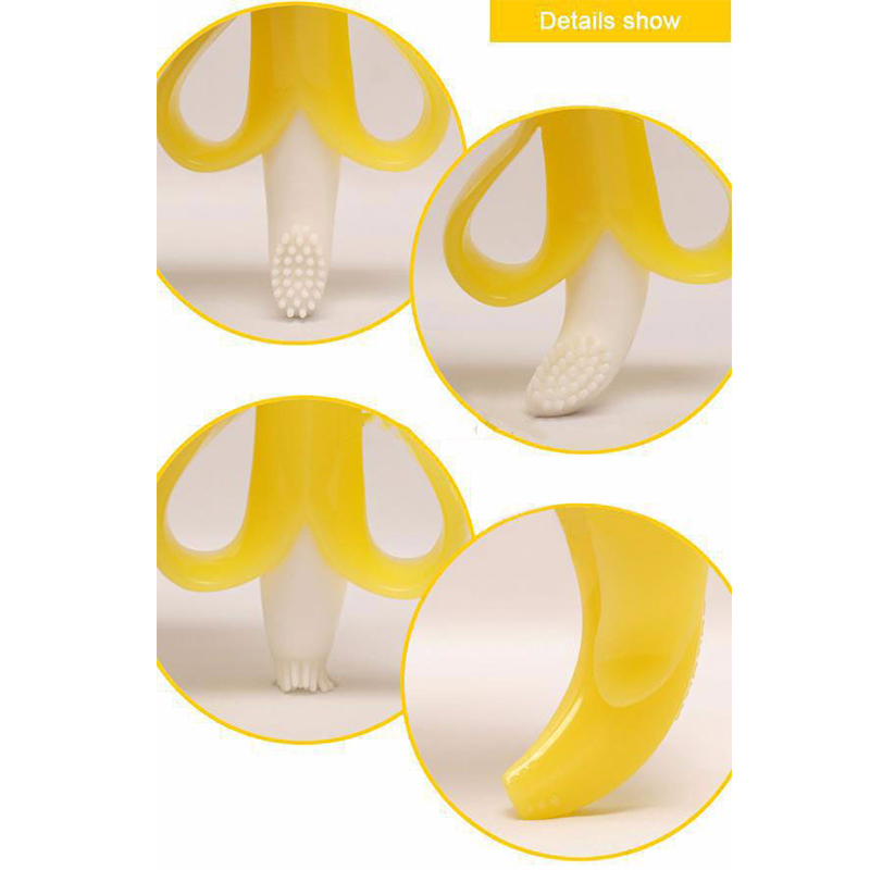 赤ちゃん用シリコン歯がためリング,ママと天使のおもちゃ,幼児用バナナトレーニング歯ブラシ,BPAフリー,噛む,歯科治療,安全,ギフト