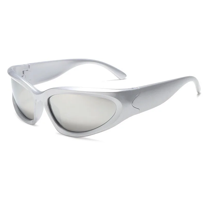 【Gotowy magazyn】 Modne sportowe okulary przeciwsłoneczne Y2K dla kobiet/mężczyzn Ochrona przed słońcem na zewnątrz Okulary przeciwsłoneczne z okrągłymi odcieniami Ochrona przed promieniowaniem UV