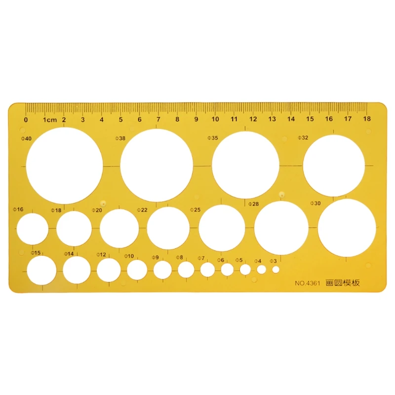 Ellipse Oval Template Geometry College Math Measuring Tool Stencil Ruler Student D5QC