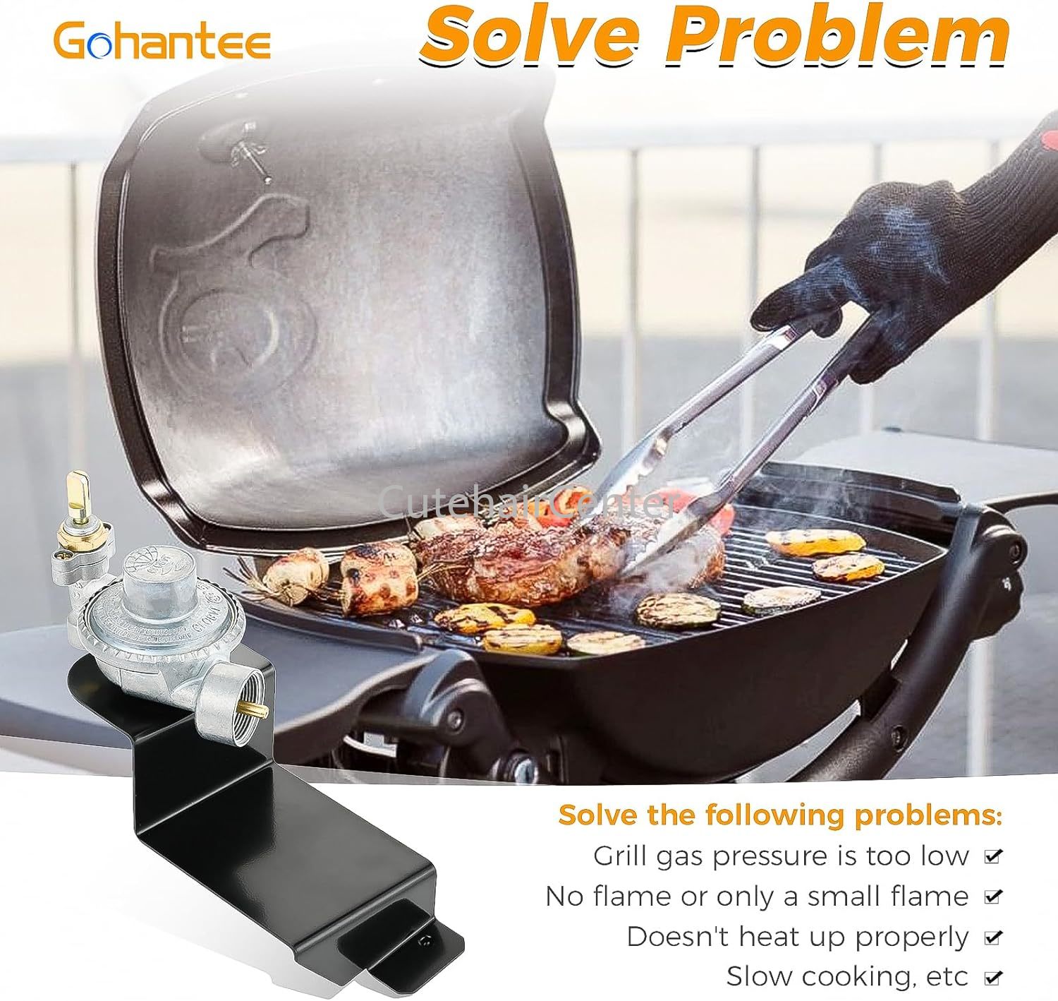 Регулятор клапана газового гриля 64866, замена в сборе, подходит для Weber Q1000 Q1200 серии 51060001 50060301 51010001 грили, барбекю, кемпинга