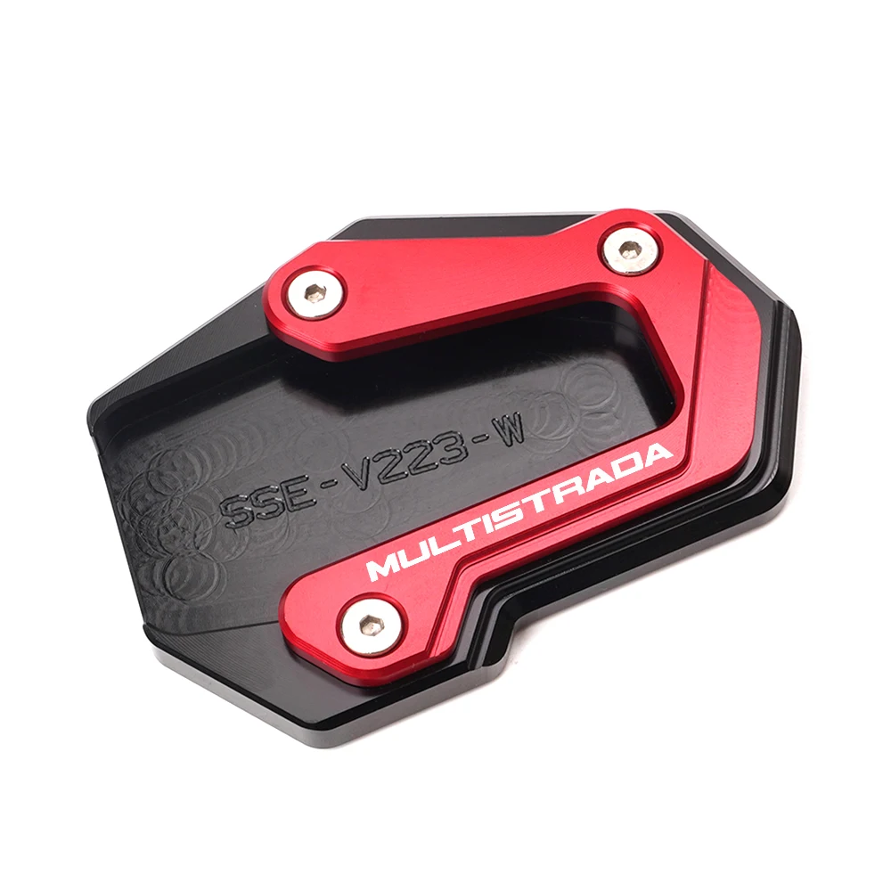 For Ducati Multistrada 950 1100 1200 1200S/GT 1260 S V4S V4 V2 V2S Motorcycle Kickstand Side Stand Extension Pad Suport Plate