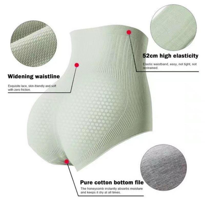 Bragas adelgazantes sin costuras para mujer, ropa interior triangular de cintura alta para levantamiento de cadera, bragas abdominales planas para vientre, lencería