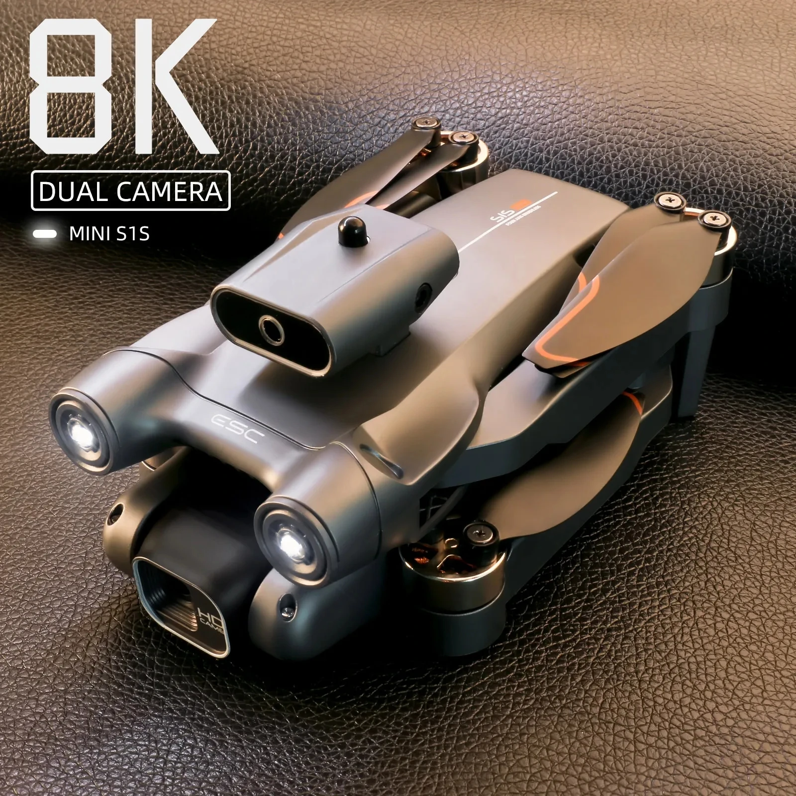 新しい S1S ミニドローンカメラ 8K プロフェッショナルブラシレスモーター Dron 障害物回避 HD デュアルカメラ折りたたみ Quadcopter おもちゃ