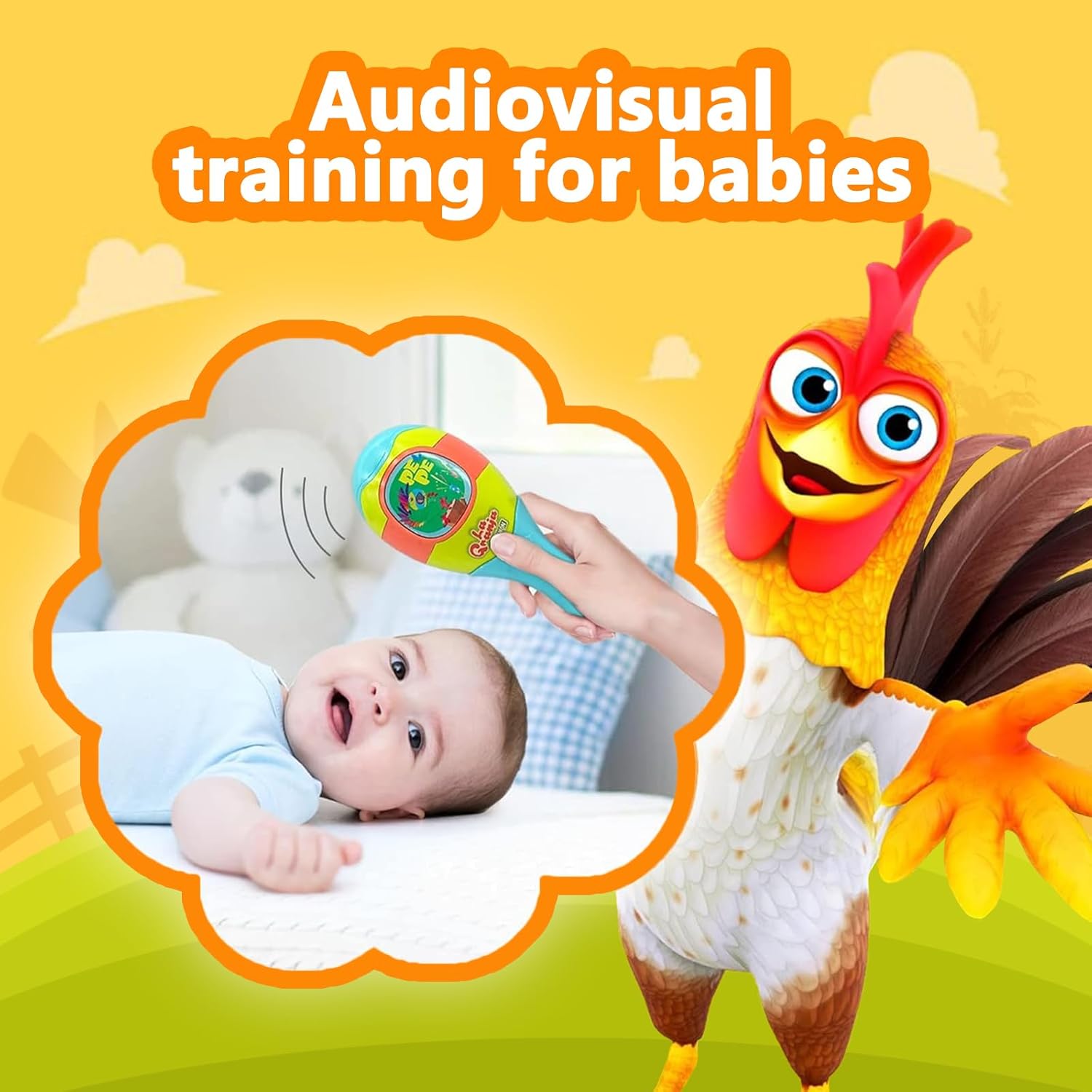 Погремушка-яйцо детская музыкальная, для мальчиков и девочек