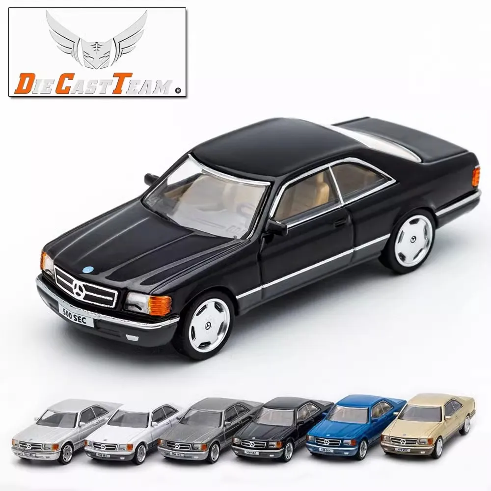 DCT 1/64 Mercedes Benz 500SEC coche de juguete de aleación vehículo de Motor modelo de Metal fundido a presión juguetes de regalo de Navidad para niños