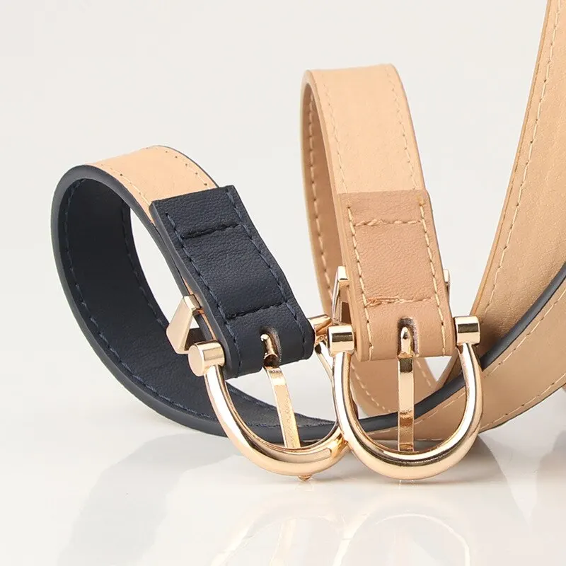 Cinturón de mujer con hebilla de aguja, cinturón informal, cinturón suave auténtico combinado con cinturón vaquero, cinturón barato de PU, varios colores disponibles