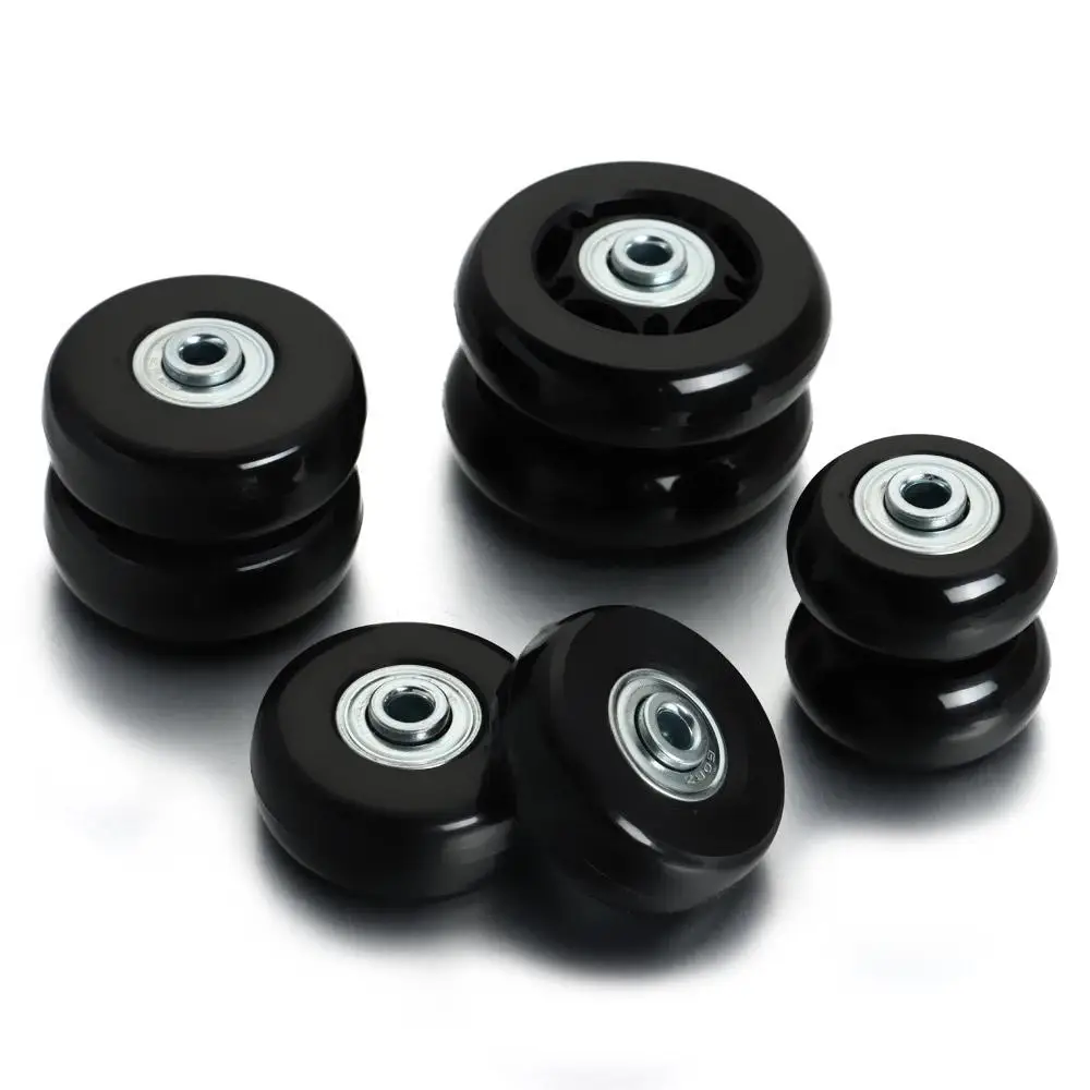 1 par de rodas de substituição para bagagem de viagem, peças de mala, eixos dia.40mm/45mm/50mm/60mm