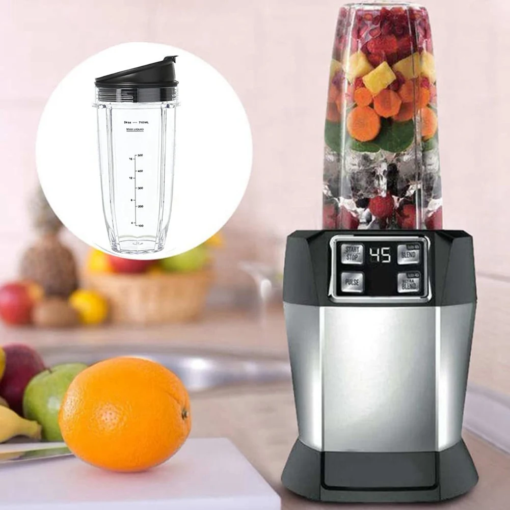 Blender Cup Replacement for Nutri Ninja Blender Cup, Blender Replacement Parts, Blender Parts (24 Oz/710 Ml)
