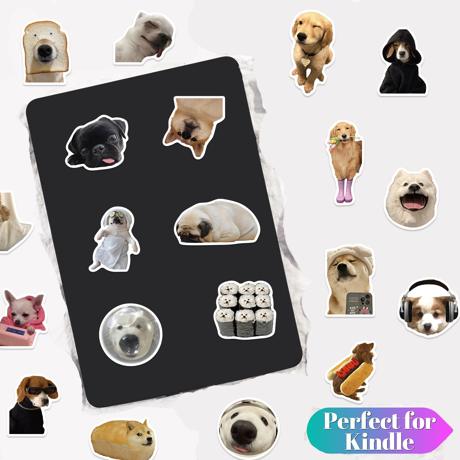 100/200 pçs engraçado kawaii gato adesivos animal cão portátil scrapbook decoração decalques papelaria à prova dwaterproof água graffiti adesivo crianças
